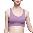 thumbnail image 2 of Womens Sports Bras Large Size Beautiful Back Yoga Vest Fitness Running Sexy Underwear Composite Fabric One-piece Sports Bra Bras for Women Pink XL, 2 of 6