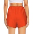 thumbnail image 3 of Picia Orange Pattern Women's 2 in 1 Athletic Running Shorts High Waisted Workout Casual Gym Sweat Shorts with Comfy Liner Zipper Pockets-XX-Large, 3 of 9