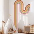 thumbnail image 2 of Large Boho Simple Line Geometric Wall Stickers 3D Colorful Rainbow Abstract Line Wall Decals Removable Peel and Stick Minimalist Aesthetic Poster Wall Decor for Bedroom Living Room Office Decoration, 2 of 8