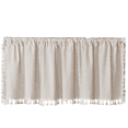 thumbnail image 1 of Cantonnière de Rideau Rustique Filtrant la Lumière, Pompons Faits à la Main Bohèmes pour Rideaux de Café et Décoration Intérieure, Offre une Ambiance Confortable, 1 Pce, Beige, 150X60Cm, 1 of 7