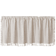 thumbnail image 1 of Cortina estilo granja, diseño bohemio con aspecto de lino y borlas para cocina, sala de estar, privacidad garantizada (beige, 150 x 94 cm), 1 of 7