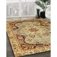 thumbnail image 2 of Ahgly Company Indoor Square Abstract Yellow Orange Oriental Area Rugs, 4' Square, 2 of 6