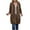 Coffee, variant on GEWSEY Long Hoodies for Women Zip Up Double Zipper Fleece Jacket Tunic Sweatshirts Fall Winter Fashion Clothes (Coffee, L)