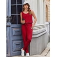 thumbnail image 5 of Ekouaer Jumpsuits for Women Casual Sleeveless 2026 Summer Romper Dressy Vacation One Piece Outfits Fashion Travel Clothes, 5 of 6