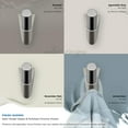 thumbnail image 6 of Amerock Acclivity Contemporary Single Prong Satin Nickel/Polished Chrome Wall Hook, 6 of 9