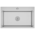 thumbnail image 2 of vidaXL Kitchen Sink Undermount Sink with Strainer Stainless Steel Sink Square, 2 of 83