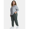 thumbnail image 3 of Athletic Works Women's Plus 2-Pack Super Soft Jogger, Sizes 1X-4X, 3 of 6