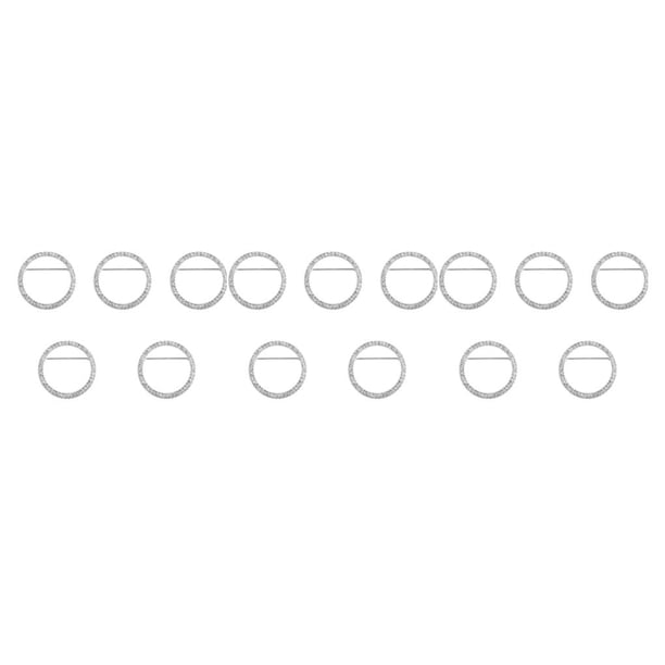 Jumpingount 5 piezas de moda broche hueco Clip de diamantes de imitación broches antiligeros hebilla para suéter cárdigan decoración plata Type1 NO1
