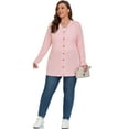 Cueply Women's Plus Size Cardigan Long Sleeve Lightweight Sheer Open