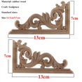 thumbnail image 1 of VZLX-Madera tallada Floral Natural único, artesanías de figuritas de madera, apliques de esquina, Marco, pared, puerta, muebles, tallado en madera, decorativo, 1 of 4
