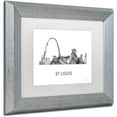 thumbnail image 2 of Trademark Fine Art 'Gateway Arch St Louis WB-BW' Canvas Art by Marlene Watson, White Matte, Silver Frame, 2 of 4