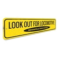 thumbnail image 3 of Look Out For Locomotive Novelty Sign, Metal Wall Decor - 4x18 inches, 3 of 4