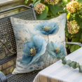 thumbnail image 3 of Throw Pillow Covers, Blue Spring Floral 16x16 Pillow Covers for Couch/Sofa/Bed, Summer Botanical Elegant Vintage Decorative Square Linen Cushion Pillowcase for Home Decor, 3 of 9