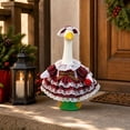 thumbnail image 4 of AZXY Christmas Porch Goose Outfit, 23‑Inch Goose Clothes Dress Set, Goose Clothing & Goose Cloth for Cement Plastic Lawn Goose Sculpture Statue, Xmas Outdoor Decor for Front Porch Yard Party Garden, 4 of 7