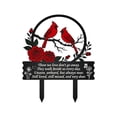 thumbnail image 2 of Memorial Plaque Rose Metal Yard Art Outdoor and Garden, Lawn and Garden Grave Decorations for Cemetery, Remembrance Gift for Loss, 2 of 8