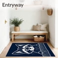 thumbnail image 3 of ODIKA 3'x5' Machine Washable Non-Slip Area Rug, Midnight Scavenger Adorable Wildlife Graphic Accent High Traffic Rug, Blue, 677543, 3 of 7