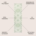 thumbnail image 2 of JONATHAN Y SANTA MONICA 2 x 8 Runner Rug, Estrella Bohemian Medallion Textured Weave - Green/Cream, SMB105G-28, 2 of 4