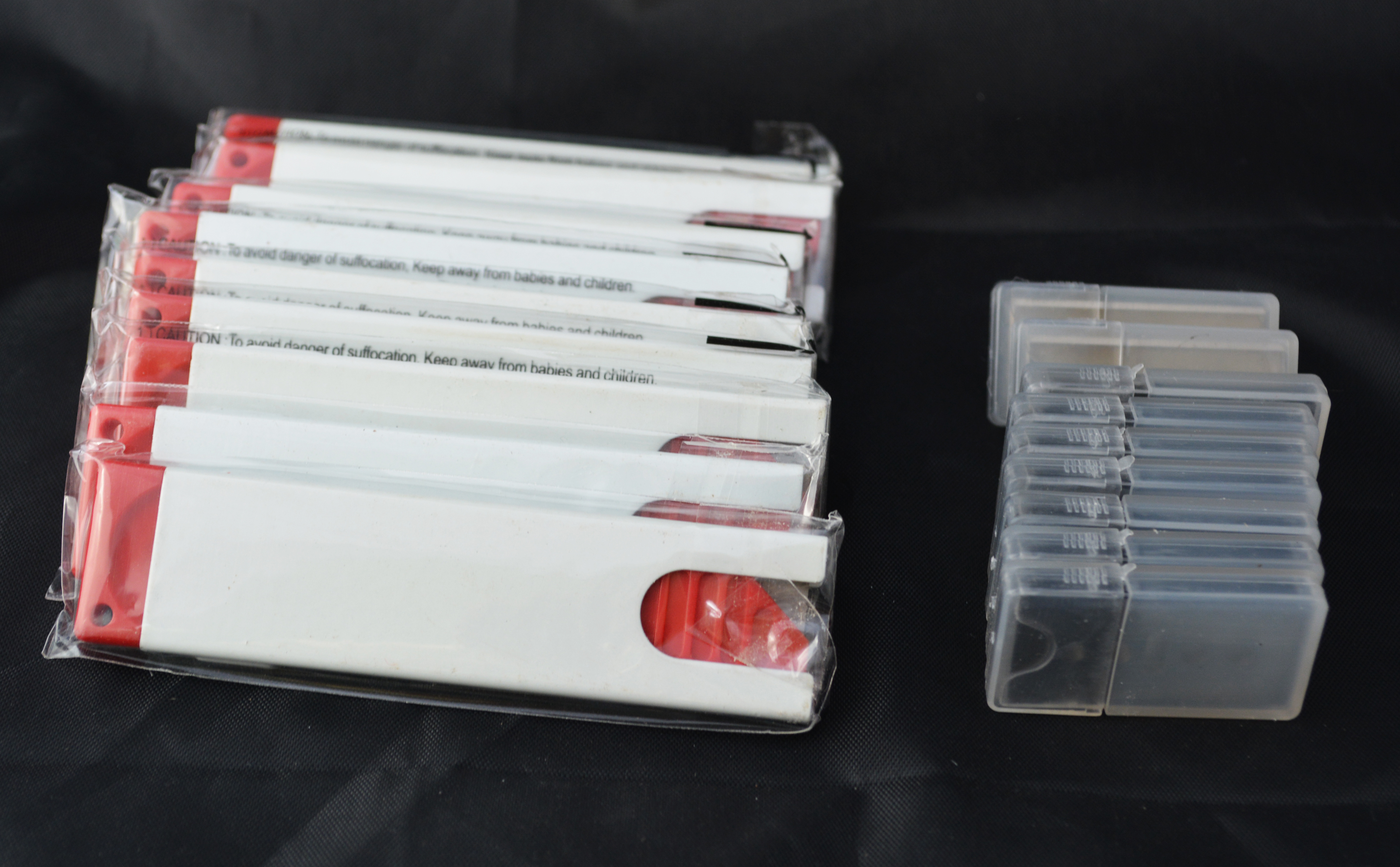 10 PACK of Metal Safety Box Cutters + replacement blades package