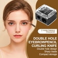 thumbnail image 7 of 3 PCS Eyeliner Sharpener,2 Holes Makeup Sharpener,Plastic & Stainless Steel Compact Eyebrow Pencil Sharpeners for Various Sizes of Eyebrow Pencil,Eyeliner,Lip Liner etc,Easy to Clean(Black), 7 of 7