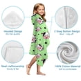 thumbnail image 7 of Green Cow Spot Pattern Hooded Bath Towel，50"x30" for Ages 3 To 12 Kids, Quick Dry Lightweight Soft Microfiber Hood Beach Towel Cover Up for Kids, 7 of 7
