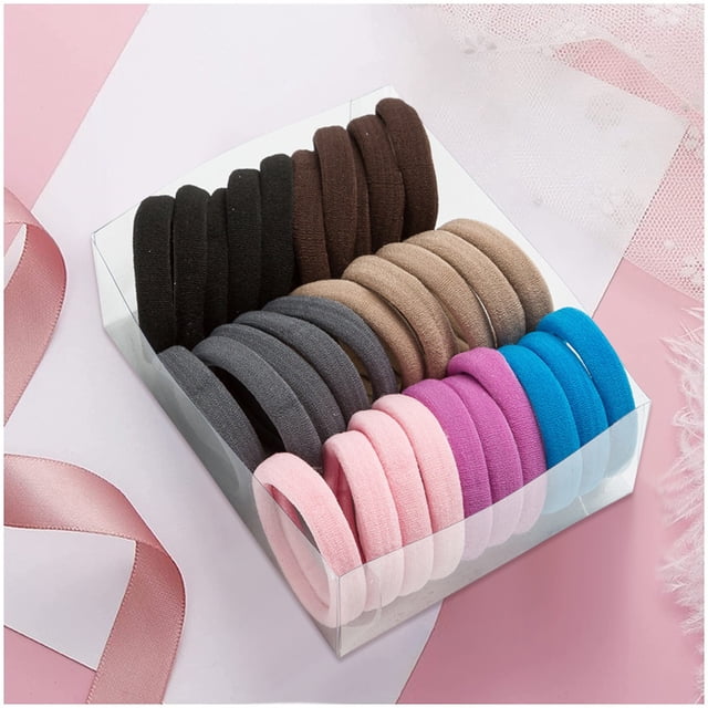 Seamless Soft Elastic Hair Ropes Gentle Non-Damage Ponytail Holders For Girls And Baby Mixed Color Hair Accessories Set