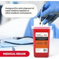 thumbnail image 4 of Ever Ready First Aid Sharps Container with Split Lid Design and Locking Mechanism for Sharp Waste Disposal, 1 Quart, 4 of 6