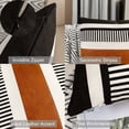 thumbnail image 2 of Juego de 2 fundas de cojín bohemias en blanco y negro con cuero moderno, almohada firme a rayas de 18.0 x 18.0 in para sofá cama, 2 of 5