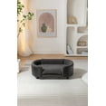 thumbnail image 5 of Scandinavian style Elevated Dog Bed Pet Sofa With Solid Wood legs and Black Bent Wood Back,&nbsp; Cashmere Cushion,Mid Size, 5 of 9