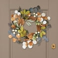 thumbnail image 3 of Lillian Vernon Autumn Leaves & Berries Wreath - Large 18", Seasonal Fall Décor, Thanksgiving Door Decorations, 3 of 4
