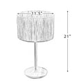 thumbnail image 2 of 21" Table Lamp Rattan Lampshade Round Cover White Light Living Room Bedroom Natural, 2 of 7