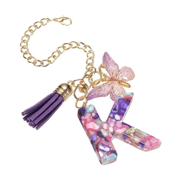 Letter K Cup Chain, Bag Chain, Key Chain, Cute Decor Accessories (Stone-Shaped)