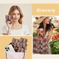 thumbnail image 6 of 5 Pack Foldable Shopping Bag,Red Christmas Collage Pattern Reusable Grocery Bags with Pockets,Large Reusable Tote Bags with Handles Waterproof & Lightweight, 6 of 6
