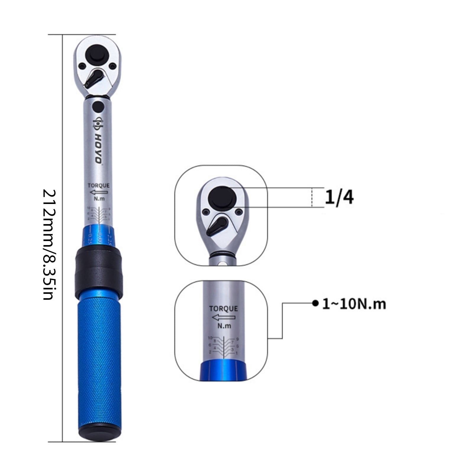 High Accuracy Bike Torques Wrench with 0.1Nm Tiny Adjustment and 72 Teeth Design Professional Mechanics Wrench