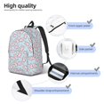 thumbnail image 4 of Bixox Cute Rabbit Printing Canvas Backpack Lightweight Casual Travel Backpack School Backpack Fits 15.6 Inch Notebook, 4 of 5