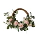 thumbnail image 1 of Corona de rosas para puerta de entrada, flores artificiales, corona de primavera, hojas para inauguración de la casa, jardín, exterior, sala de, 1 of 8