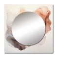 thumbnail image 2 of Designart "Remote Clouds Cinnamon Infusion Aquarelle III" Abstract Shapes Pink Large Square Mirror - Square Bedroom Mirror Printed Wall Decor - Transitional Square Printed Wall Mirror Art, 2 of 5