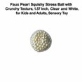 thumbnail image 3 of Faux Pearl Squishy Stress Ball with Crunchy Texture, 1.57 Inch, Clear and White, for Kids and Adults, Sensory Toy, 3 of 3