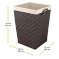 thumbnail image 4 of Whitmor Woven Strap Laundry Hamper with Liner - Espresso, 4 of 4