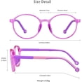 thumbnail image 6 of LifeArt Kid Blue Light Blocking Glasses, Filter 85% of Harmful Blue Light, Anti Eyestrain and Blurry, Computer Glasses(Pink Purple), 6 of 7