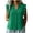 Green, variant on Womens Button Down Shirt Casual Ruffle Short Sleeve V Neck Textured Trendy Summer Tops Work Blouse (XL, White)