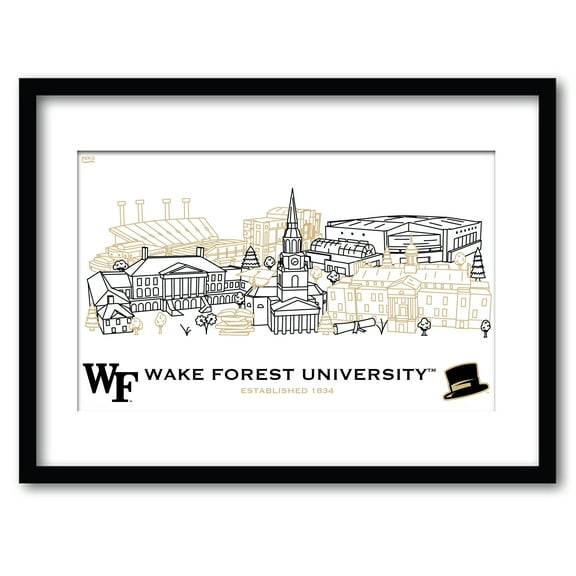 Wake Forest Demon Deacons 11" x 14" Framed Campus Wall Art Collage