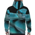 thumbnail image 7 of Naloa Blue Viper Snake1 Men's Casual Hooded Collar Drawstring Hoodies Pullover Sweatshirts Casual Long Sleeve Shirts-XX-Large, 7 of 7