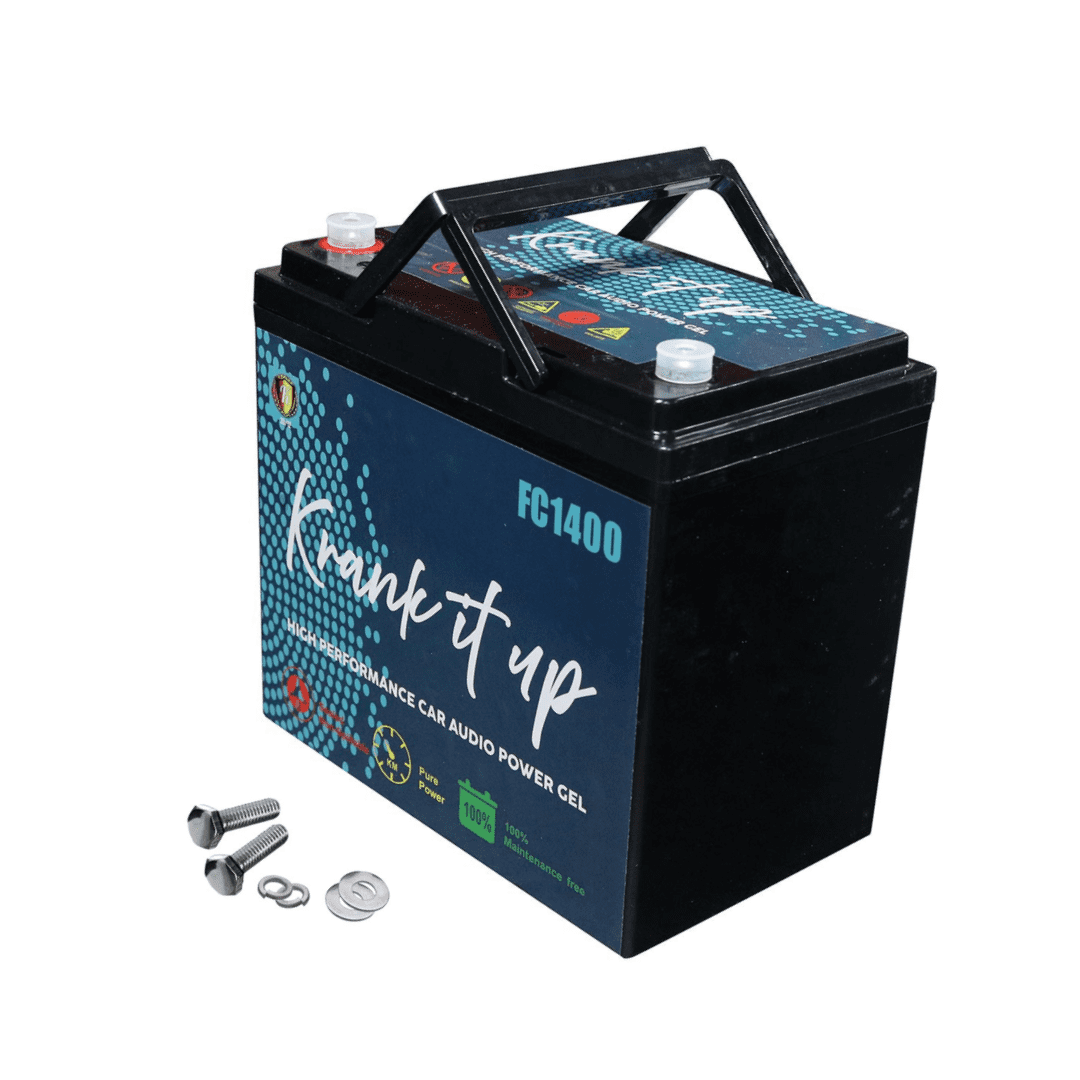 Krank It UP FC1400 12V Power Cell Battery – 1500 Watts / 60Ah AGM Power Supply for Car Audio Systems