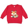 thumbnail image 2 of Inktastic Patchwork Fox Toddler Sweatshirt, 2 of 4