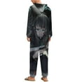 thumbnail image 3 of Demon Slayer Muichiro Tokito Unisex Onesie Pajamas Zipper Jumpsuit Hooded One Piece Sleepwear for Family Mens Womens, 3 of 8