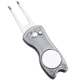 thumbnail image 1 of Metal Foldable Golf Divot Repair Tool With Golf Ball Marker Gray, 1 of 6