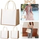 thumbnail image 1 of Yute Arpillera Compras Organizador Almacenamiento Comestibles Bolsos (cuadrados) 3 Uds., 1 of 5
