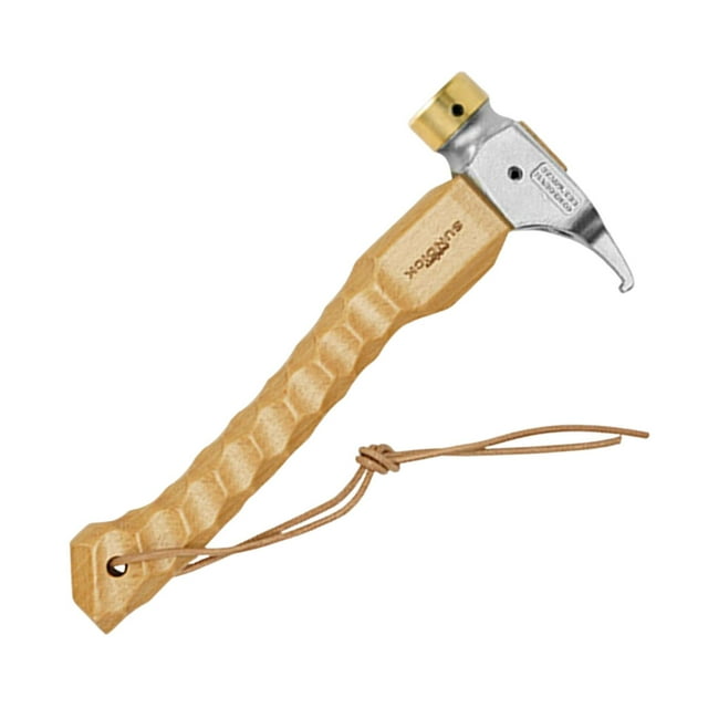 Martillo para acampar Accesorio para acampar Carpa Mazo Extractor de clavos Agarre cómodo Largo cabeza de cobre Cola Martillo de tienda al aire libre