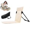 thumbnail image 4 of Beach chair mat with backrest, folding garden chair, folding beach mat with one-step assembly (Beige), 4 of 5