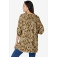 thumbnail image 2 of Woman Within Plus Size 7-Day Three-Quarter Sleeve Pintucked Henley Tunic, 2 of 5